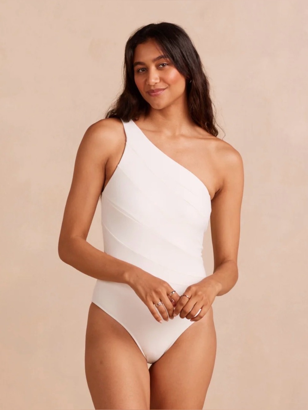 summersalt One-Shoulder White/cream One-Piece Swimsuit